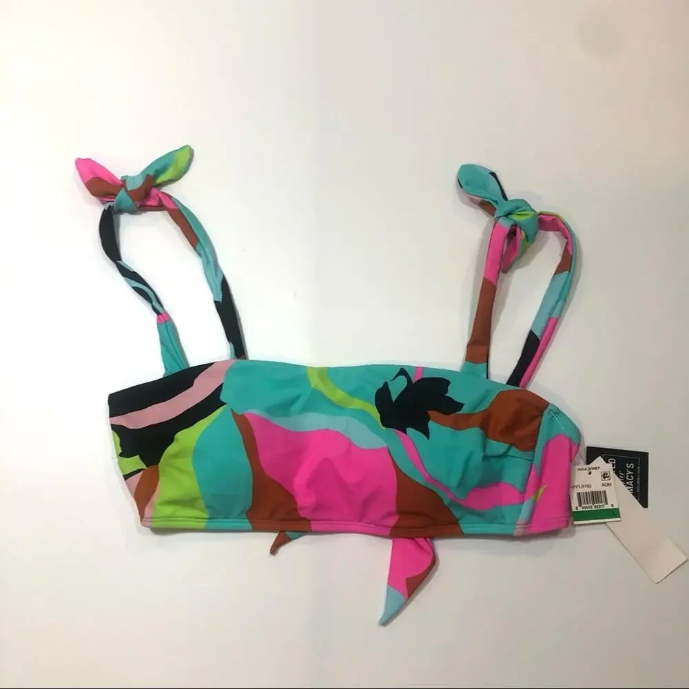 Hula Honey AQUA MARINE Bralette Bikini Swim Top